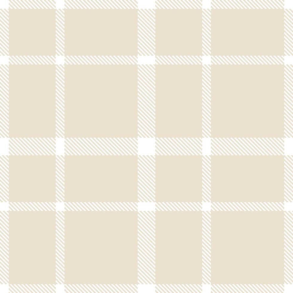 Cool White and Rich Light Grey Seamless Tartan Textile Design vector