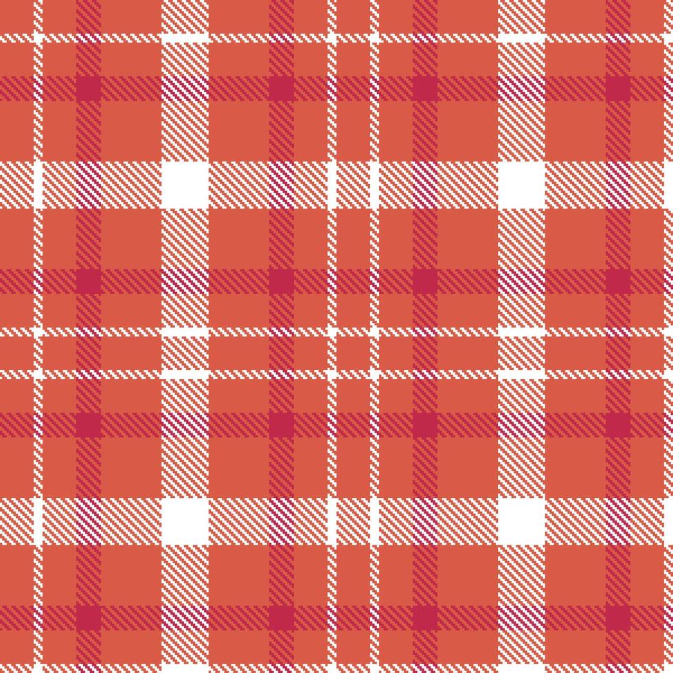 Modern Seamless Tartan in Pastel Pale Red tones Textile Design vector