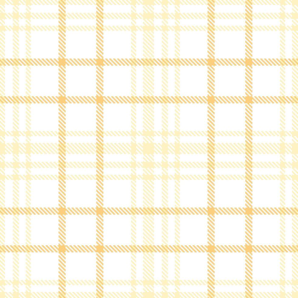 Warm White and Muted Pale Seamless Tartan Textile Design vector