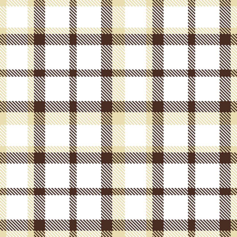 Modern Seamless Tartan in Warm White tones Textile Design Variant 1011 vector