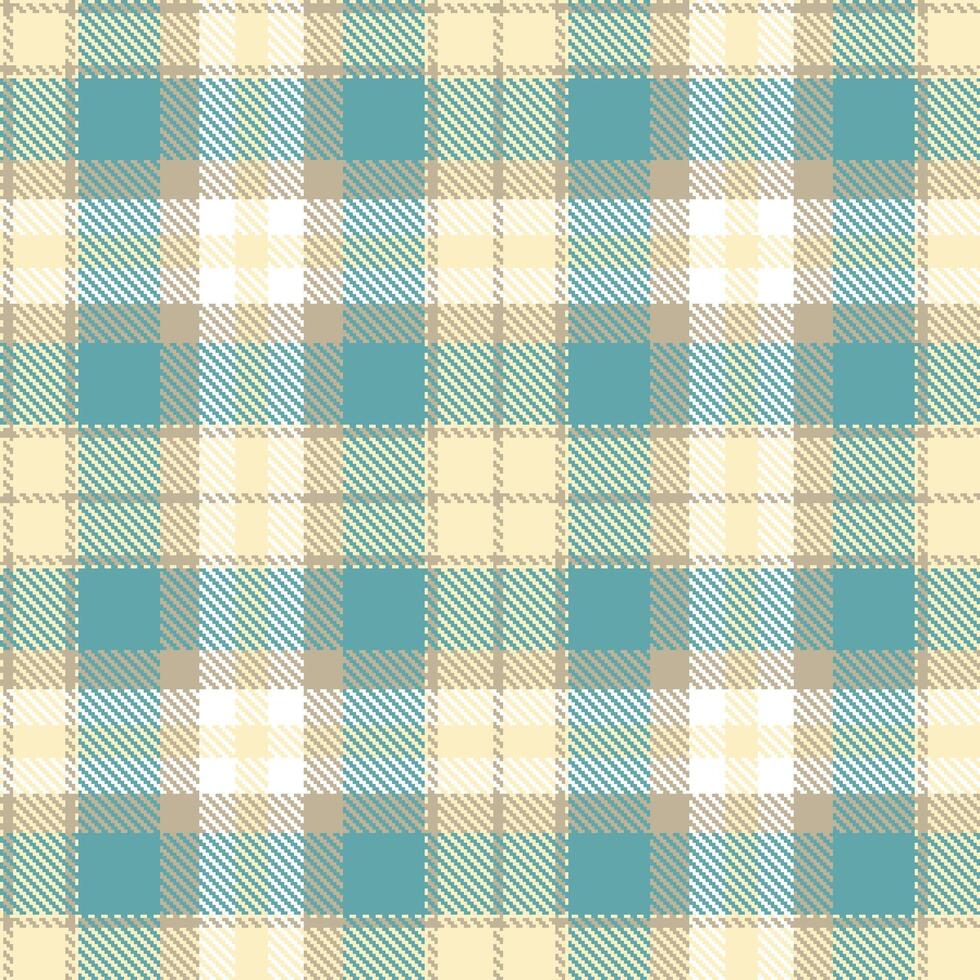 Pale Pale and Dark Putty Seamless Tartan Textile Design vector