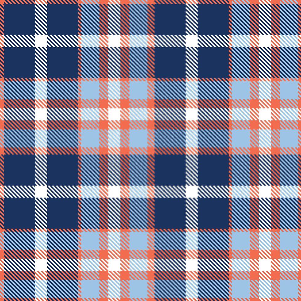 Dark Orange Pink and Neon Marine Seamless Tartan Textile Design vector