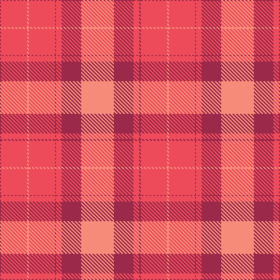 Modern Seamless Tartan in Vivid Purple Red tones Textile Design vector
