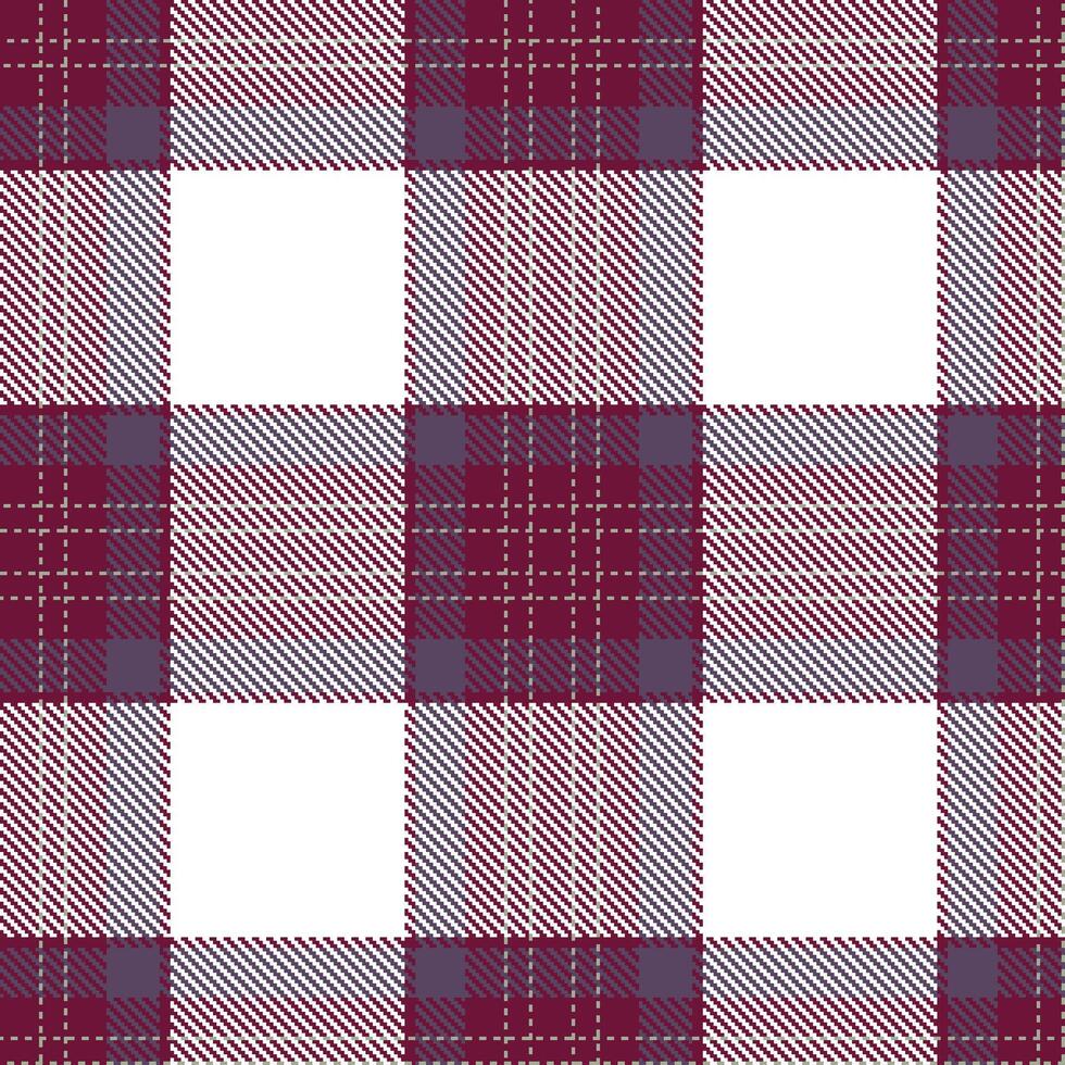 Metallic Merlot Seamless Tartan with Muted Cement accents Textile Design vector