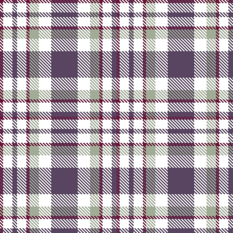 Metallic White Seamless Tartan with Cool Merlot accents Textile Design vector