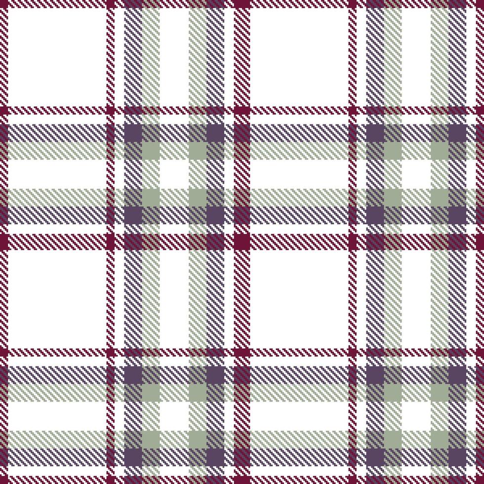 Metallic White Seamless Tartan with Cool Merlot accents Textile Design Variant 1142 vector