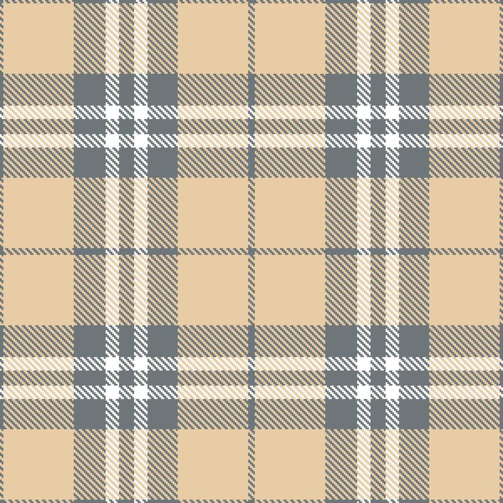 Modern Seamless Tartan in Soft Battleship Grey tones Textile Design vector
