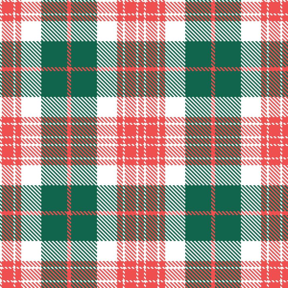 Modern Vivid White Seamless Tartan Textile Design Variant 1180 vector