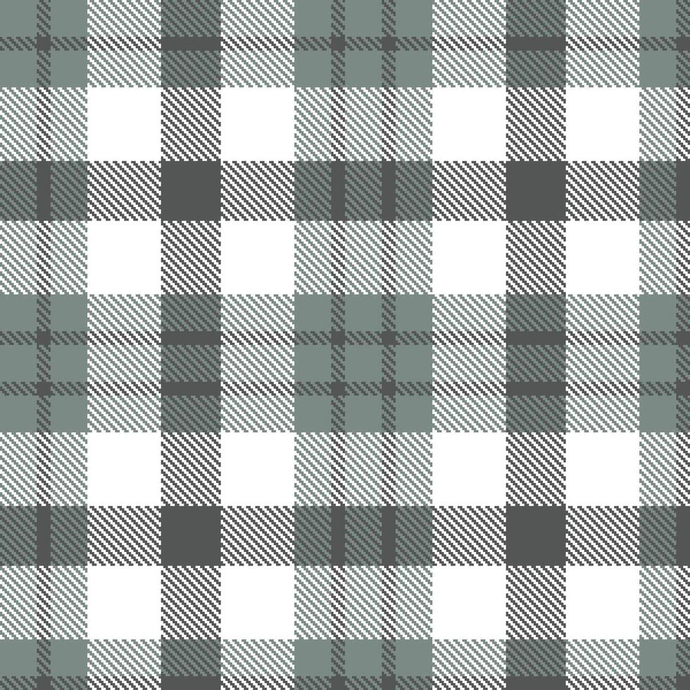 Modern Dark Medium Grey Seamless Tartan Textile Design 2 vector