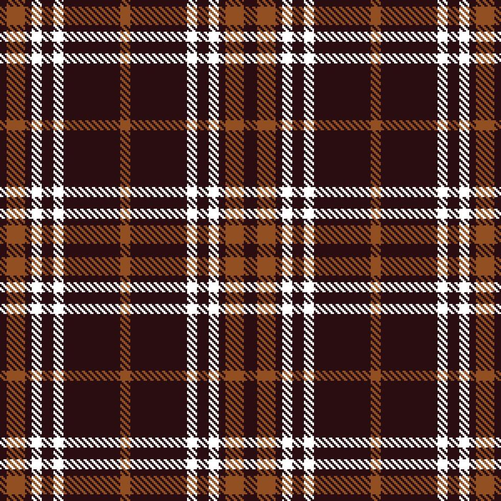 Modern Seamless Tartan in Muted Very Dark Brown tones Textile Design vector