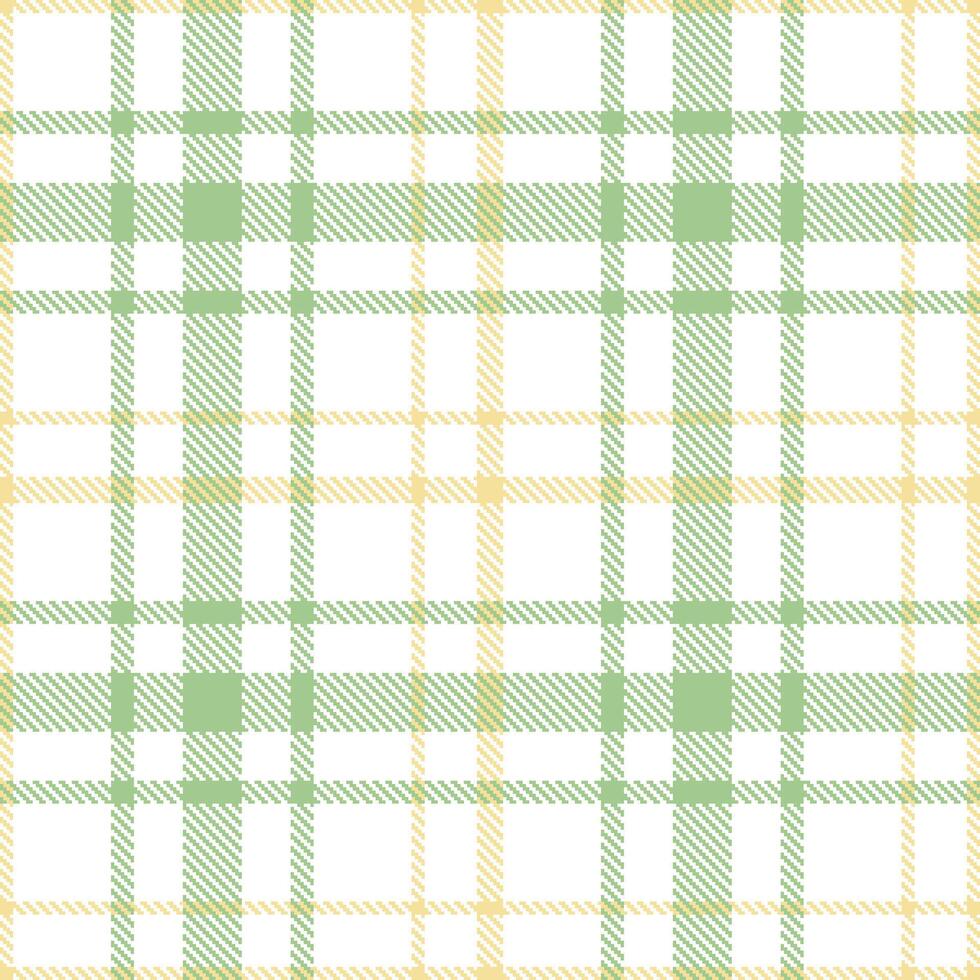 Rich White and Neon Lichen Seamless Tartan Textile Design vector