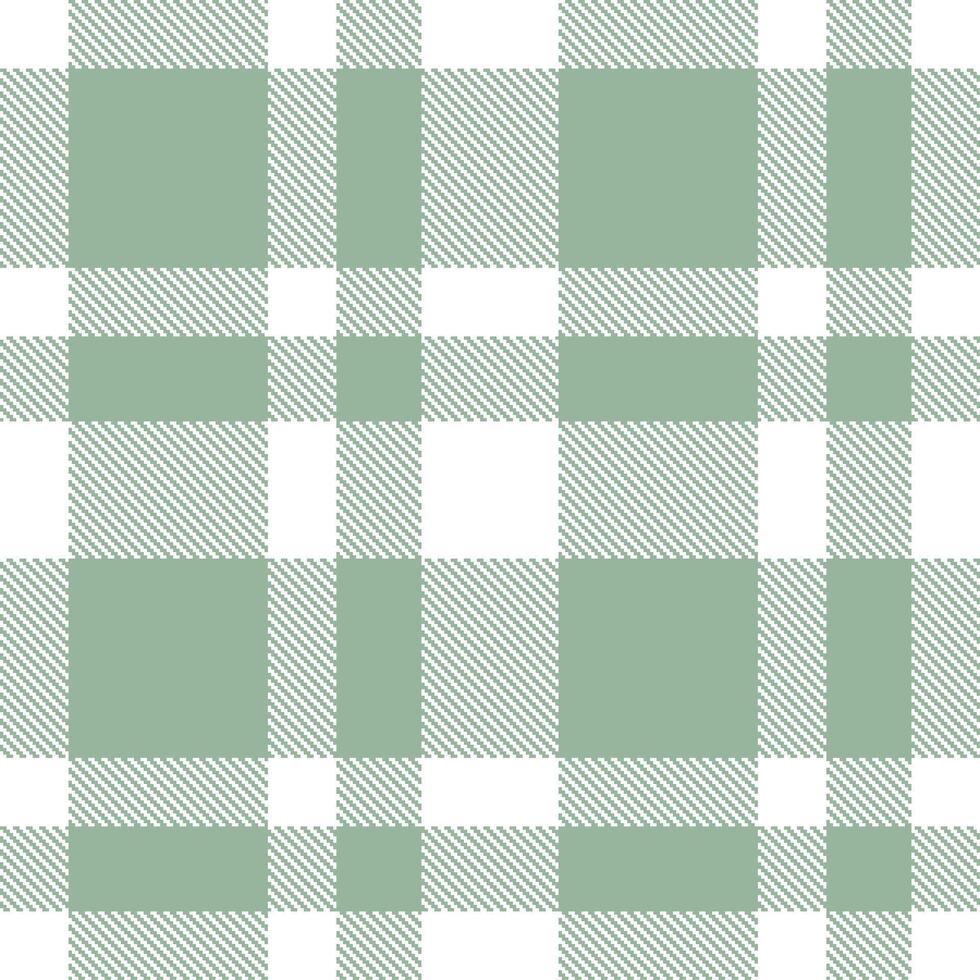 Light White Seamless Tartan with Muted Greenish Grey accents Textile Design vector