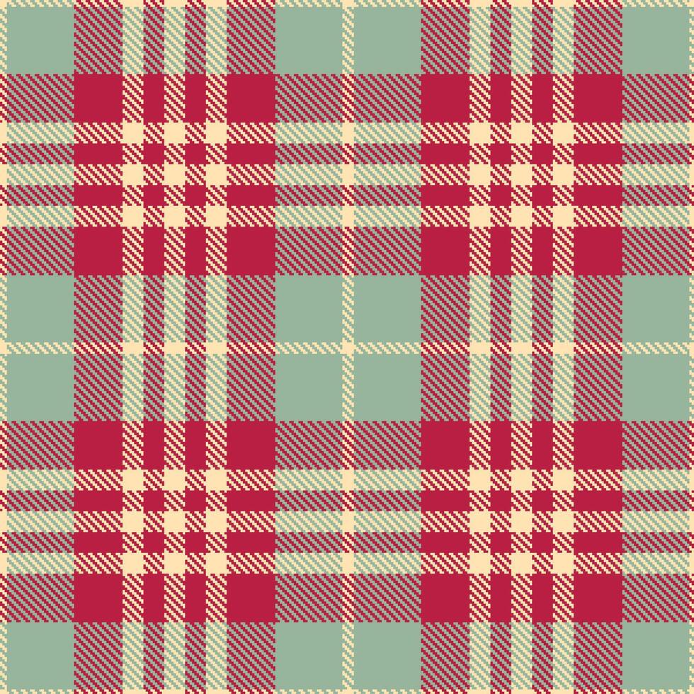 Dark Pale Peach and Light Rose Red Seamless Tartan Textile Design vector