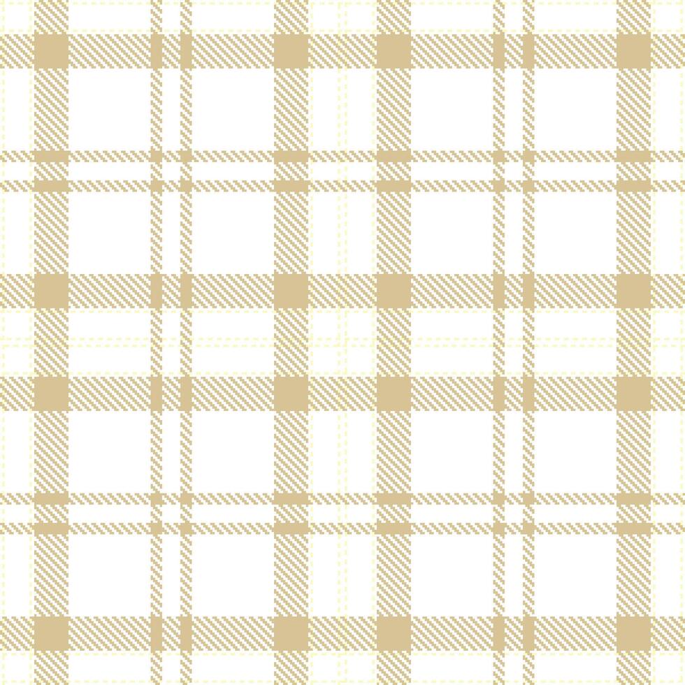 Dusty White Seamless Tartan with Muted Cream accents Textile Design vector