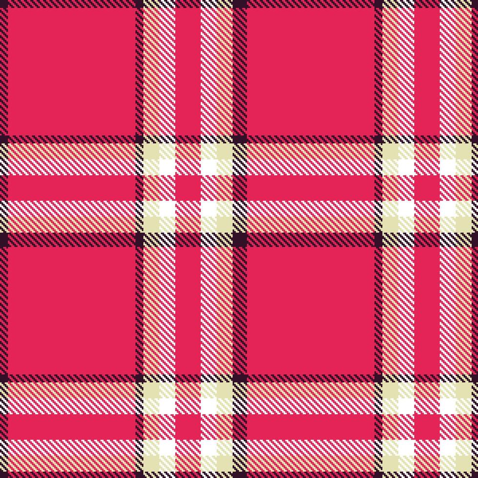 Deep Dark Plum and Pastel Lipstick Seamless Tartan Textile Design vector