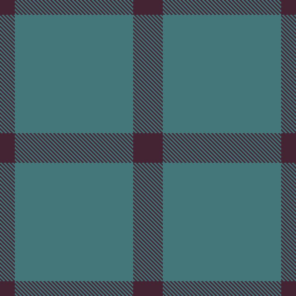 Bright Dark Plum and Rich Deep Aqua Seamless Tartan Textile Design vector