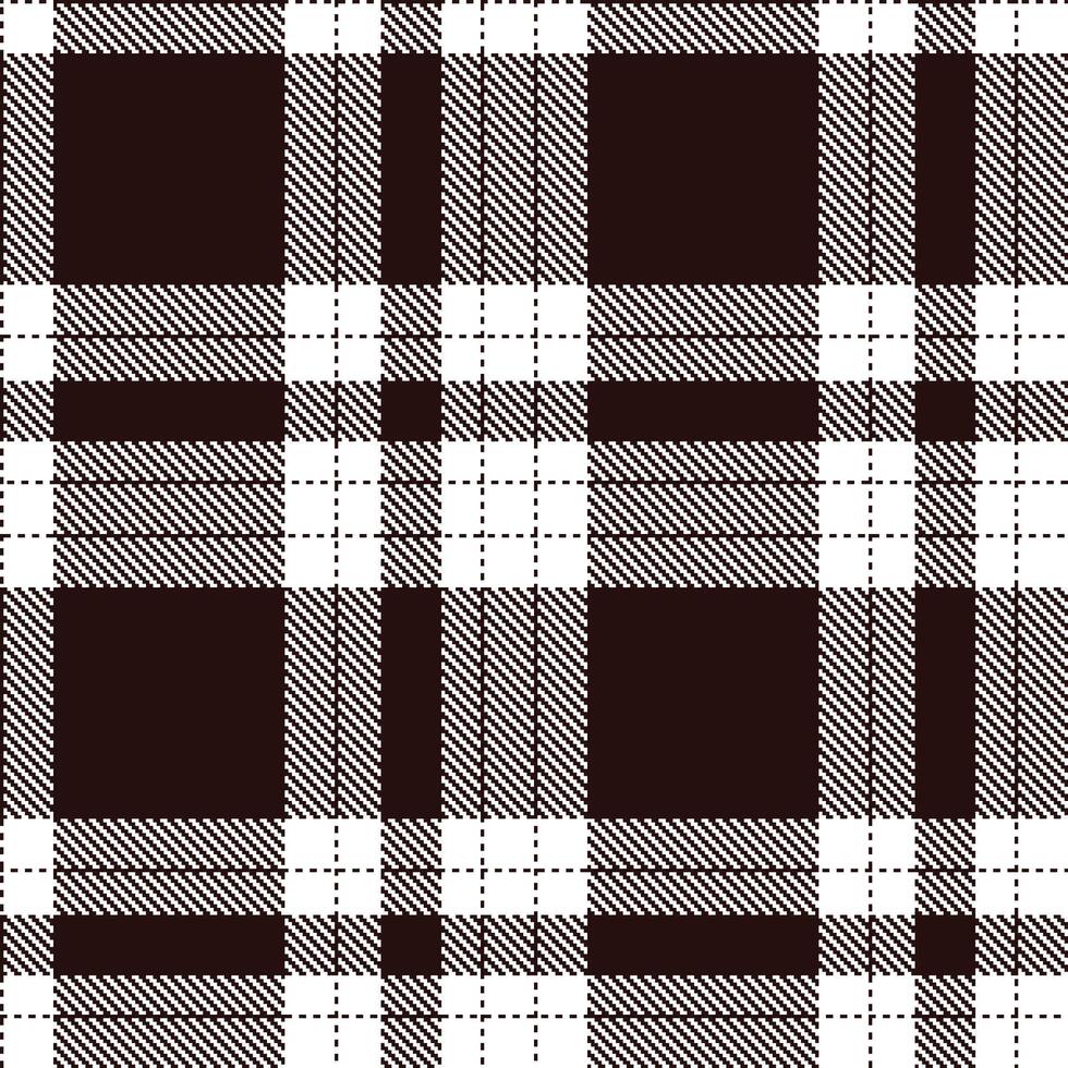 Modern Seamless Tartan in Warm Very Dark Brown tones Textile Design vector