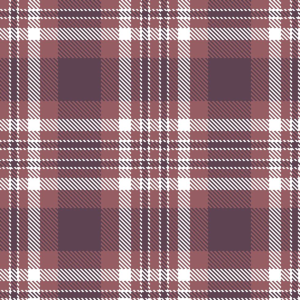 Light White Seamless Tartan with Pale Mauve accents Textile Design vector