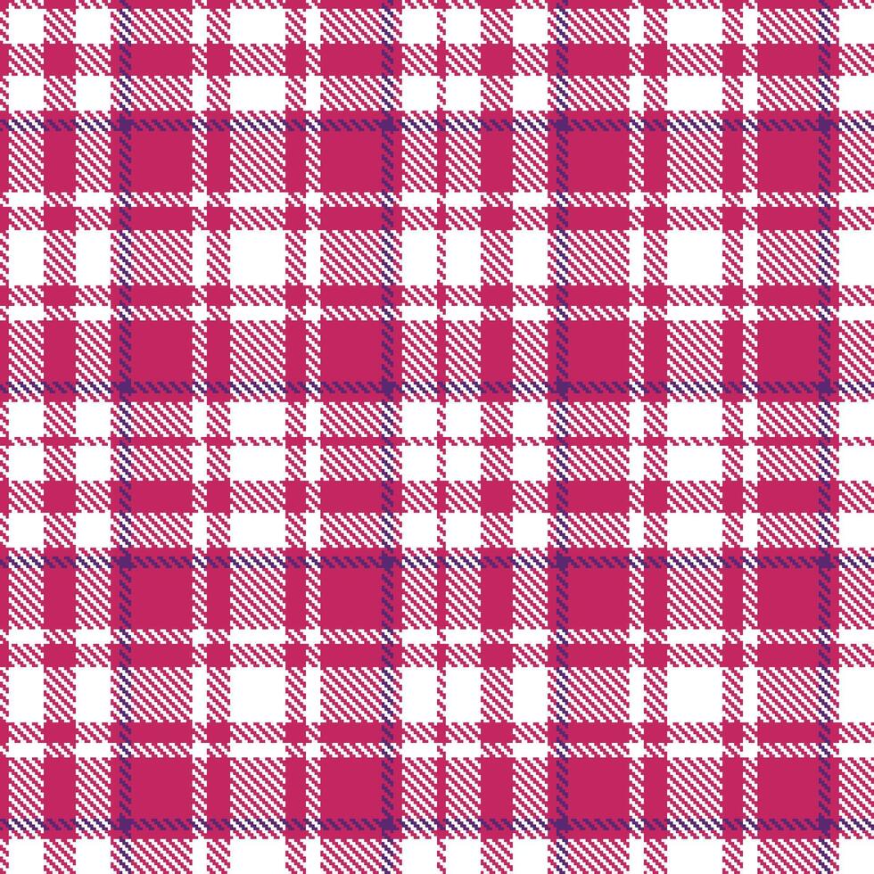Pale Deep Pink and Dusty White Seamless Tartan Textile Design vector