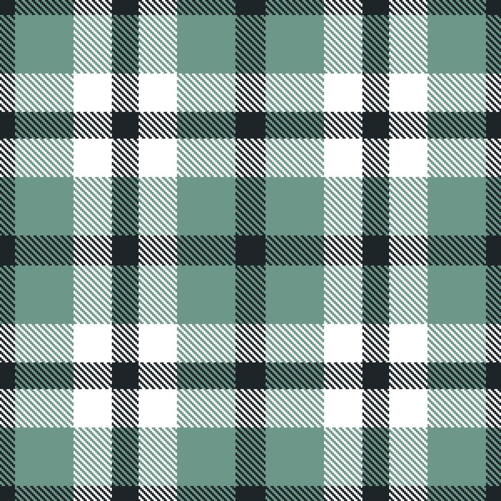 Modern Pale Dark Seamless Tartan Textile Design 2 vector