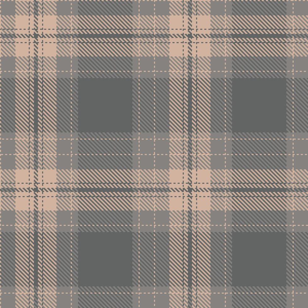Neon Mushroom Seamless Tartan with Neon Medium Grey accents Textile Design vector