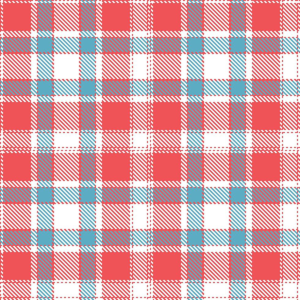 Iridescent Grapefruit and Dusty White Seamless Tartan Textile Design vector