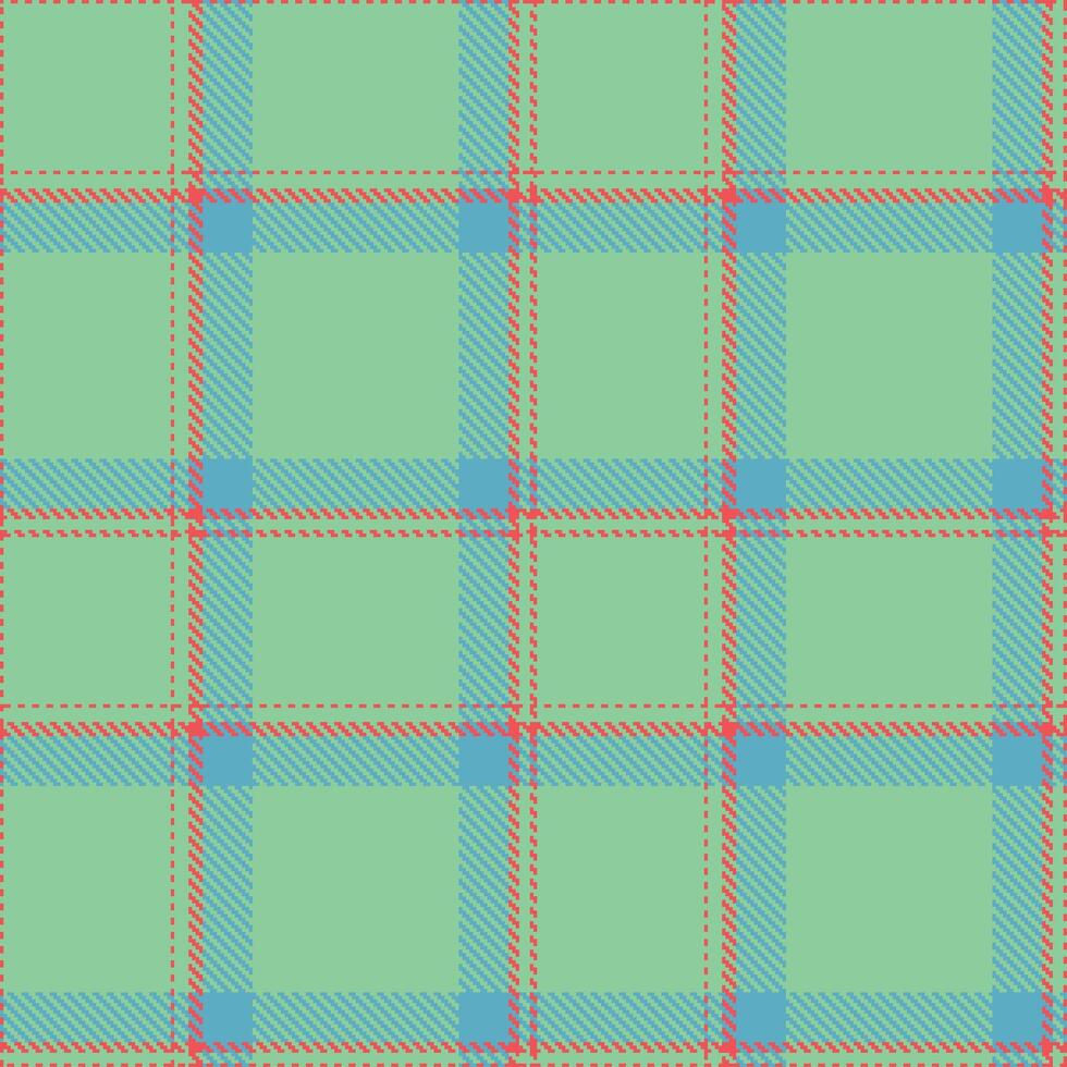 Deep Grapefruit Seamless Tartan with Iridescent Hospital Green accents Textile Design vector