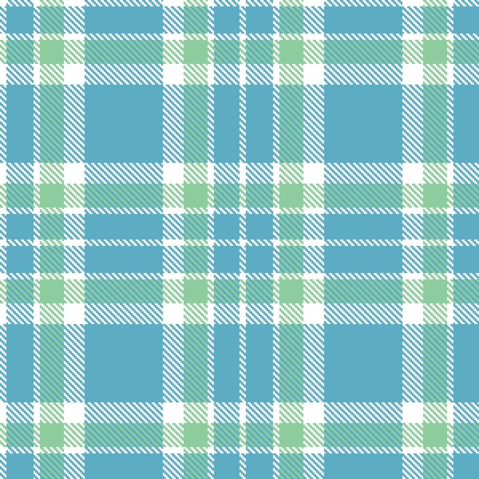 Rich White and Cool Greyblue Seamless Tartan Textile Design vector