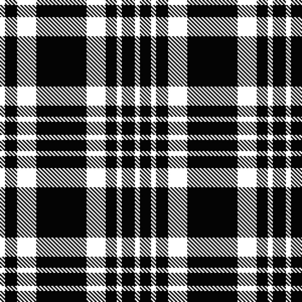 Light White and Warm Black Seamless Tartan Textile Design vector