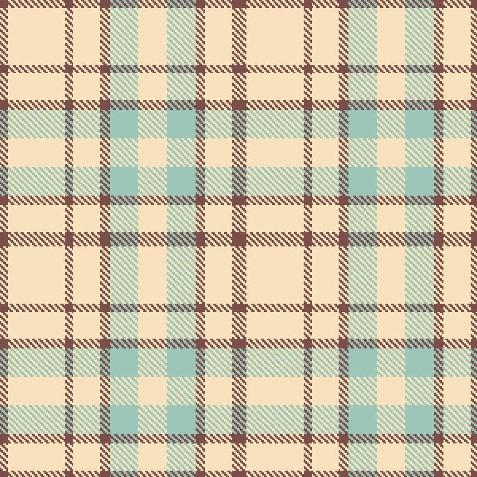 Muted Purplish Brown Seamless Tartan with Rich Light Peach accents Textile Design vector
