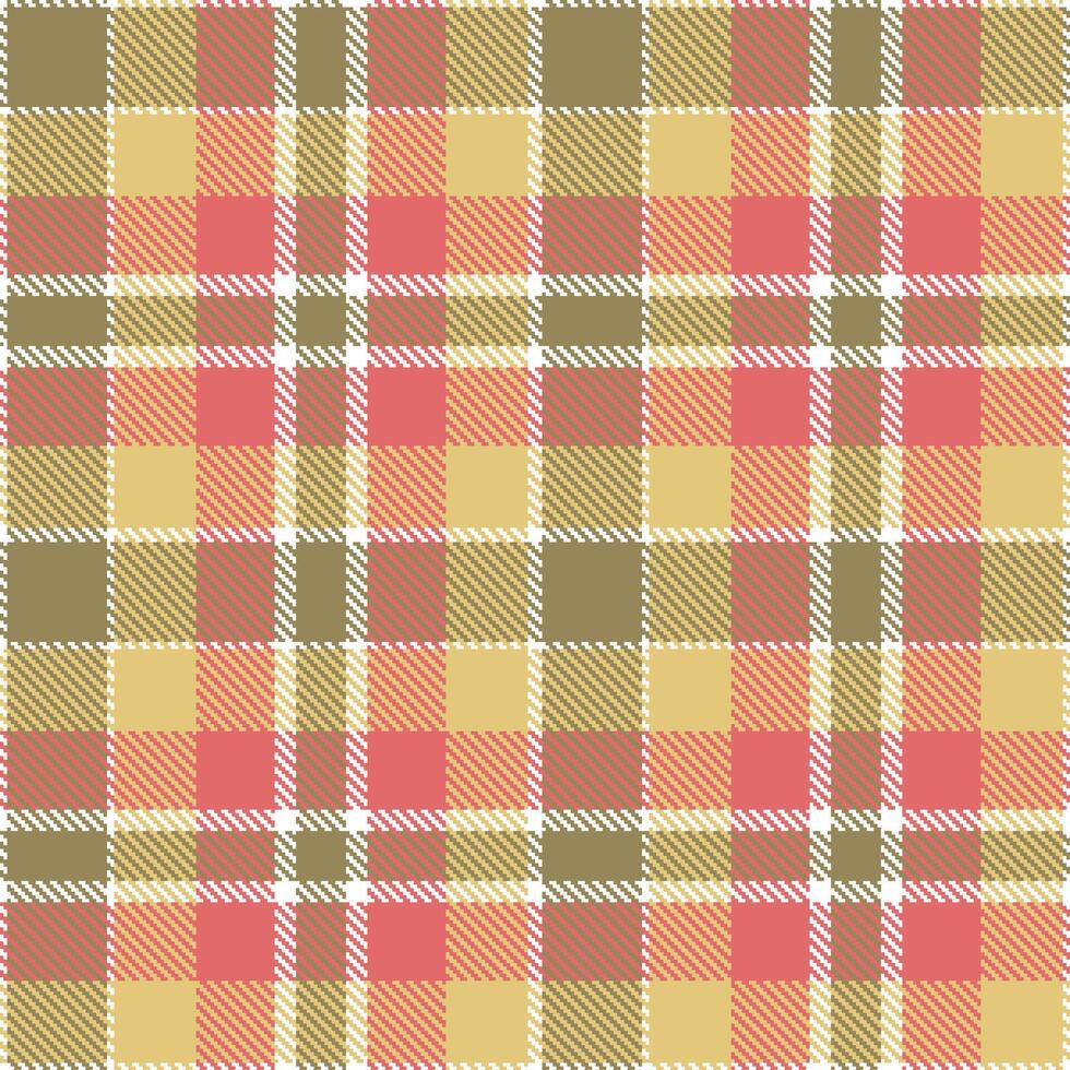 Rich White and Deep Dark Beige Seamless Tartan Textile Design vector