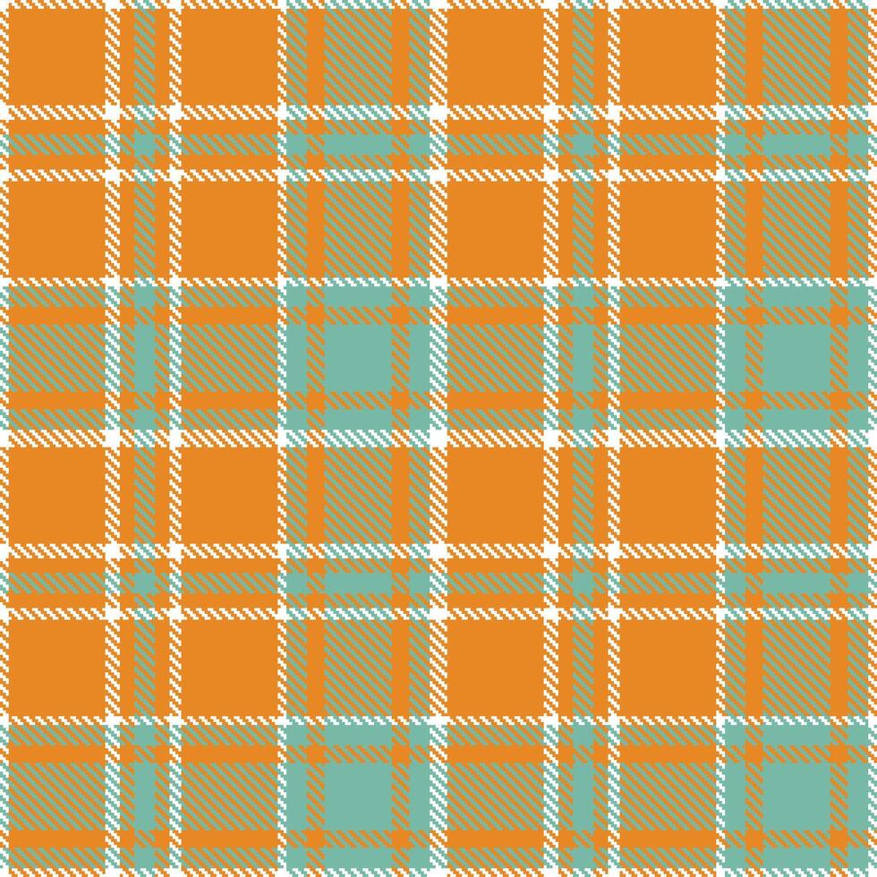 Modern Seamless Tartan in Pastel Tangerine tones Textile Design vector