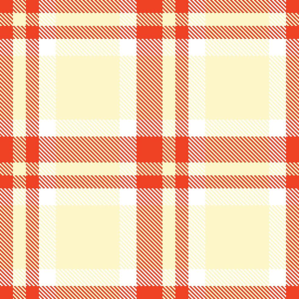Light Orangish Red and Muted Pale Seamless Tartan Textile Design vector