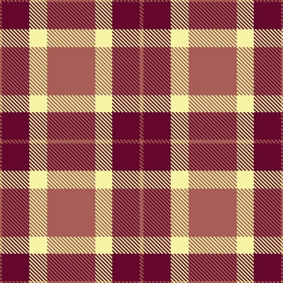 Modern Dusty Pinkish Brown Seamless Tartan Textile Design vector