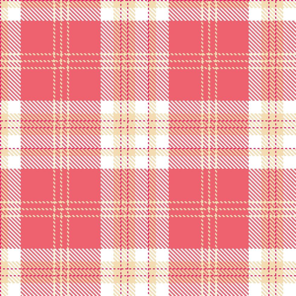 Modern Seamless Tartan in Metallic Light Peach tones Textile Design vector