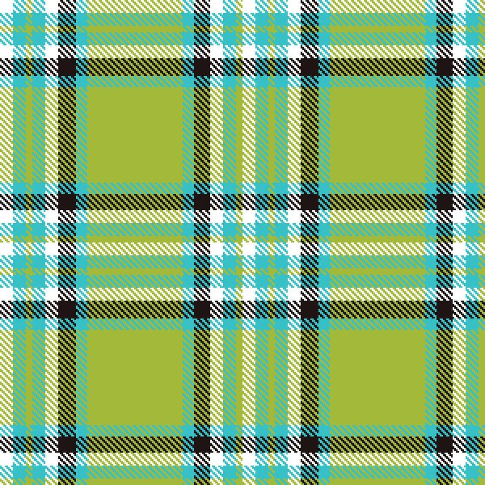 Rich Aqua Blue and Cool White Seamless Tartan Textile Design vector