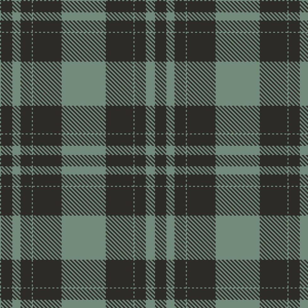 Metallic Green Grey Seamless Tartan with Iridescent Dark Grey accents Textile Design vector
