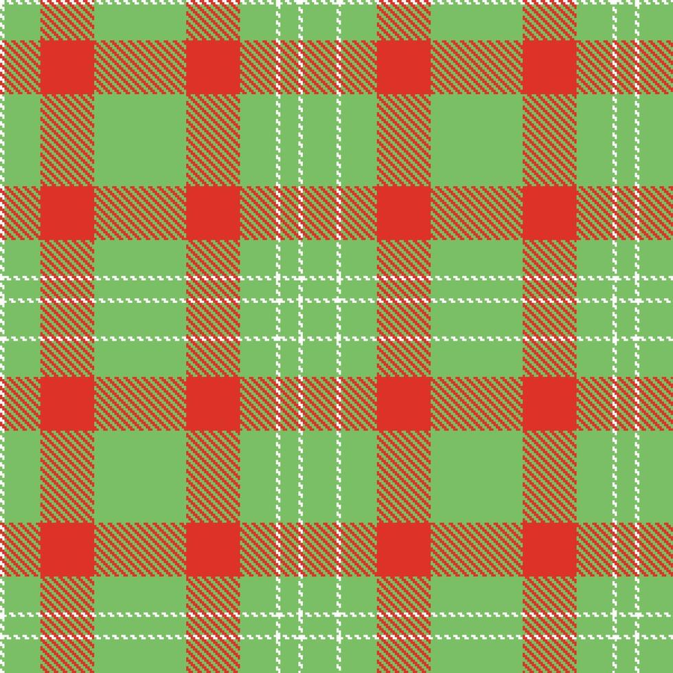 Iridescent Boring Green and Neon White Seamless Tartan Textile Design vector