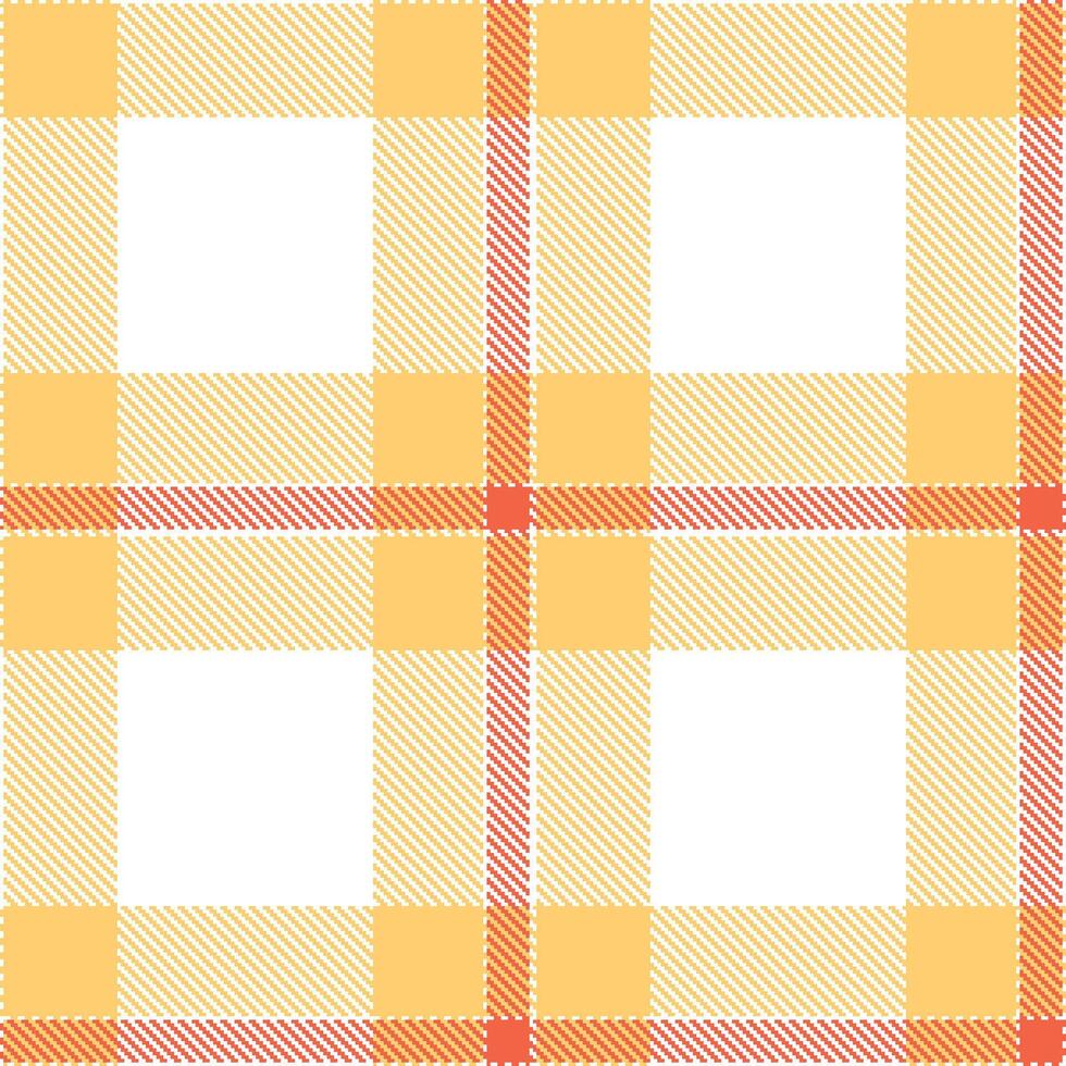 Deep White Seamless Tartan with Neon Wheat accents Textile Design vector