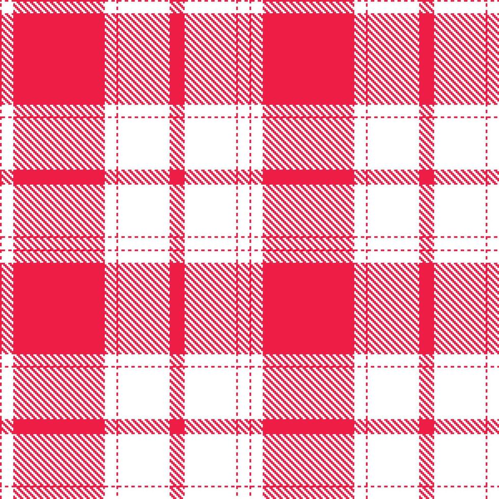 Pale Pinkish Red Seamless Tartan with Light White accents Textile Design vector