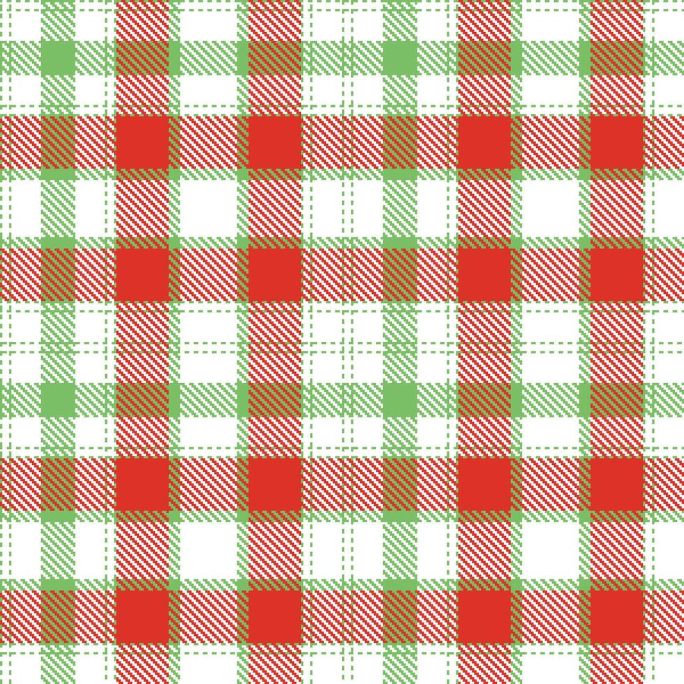Modern Warm Boring Green Seamless Tartan Textile Design vector