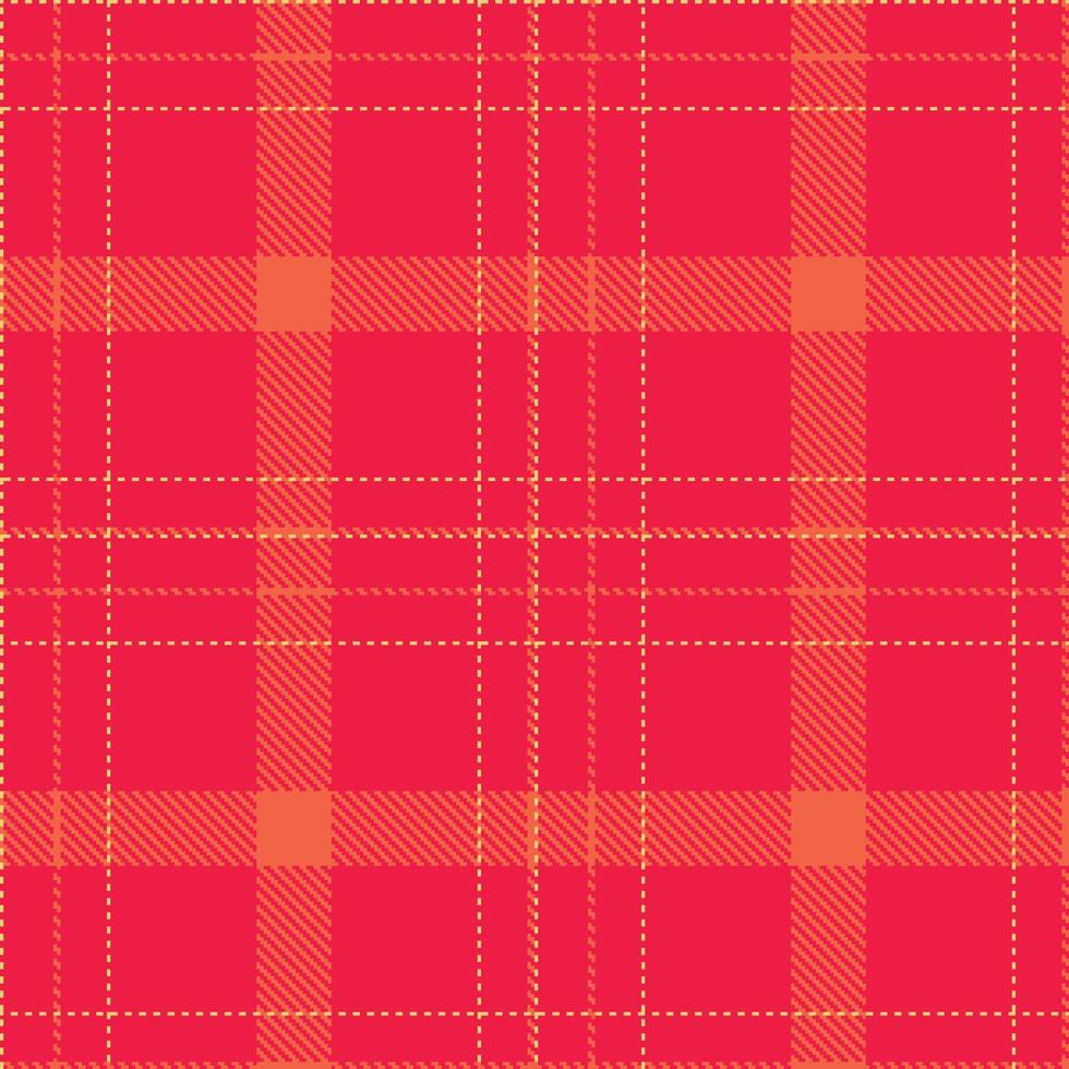 Modern Seamless Tartan in Warm Pinkish Red tones Textile Design vector
