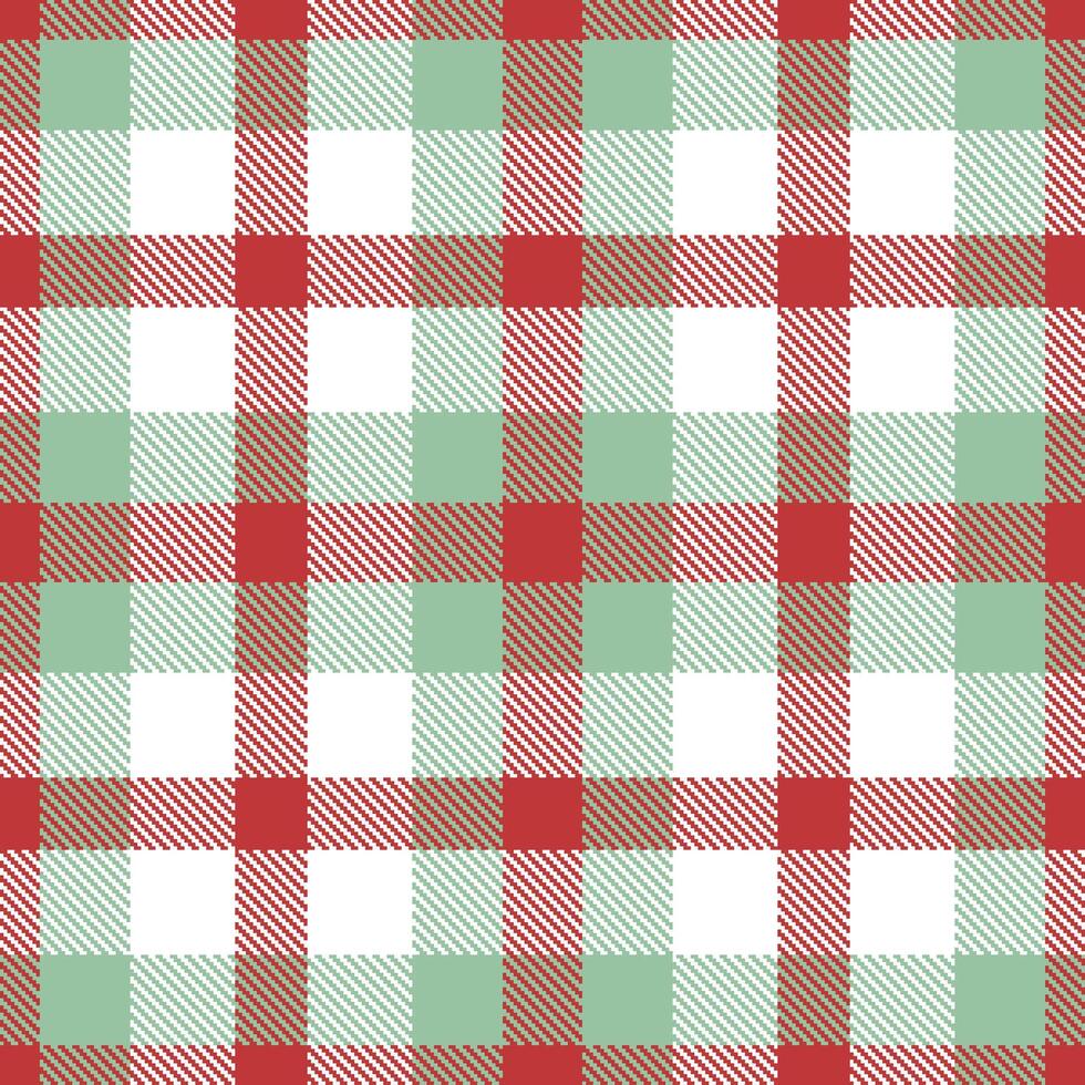 Modern Vivid Reddish Seamless Tartan Textile Design vector