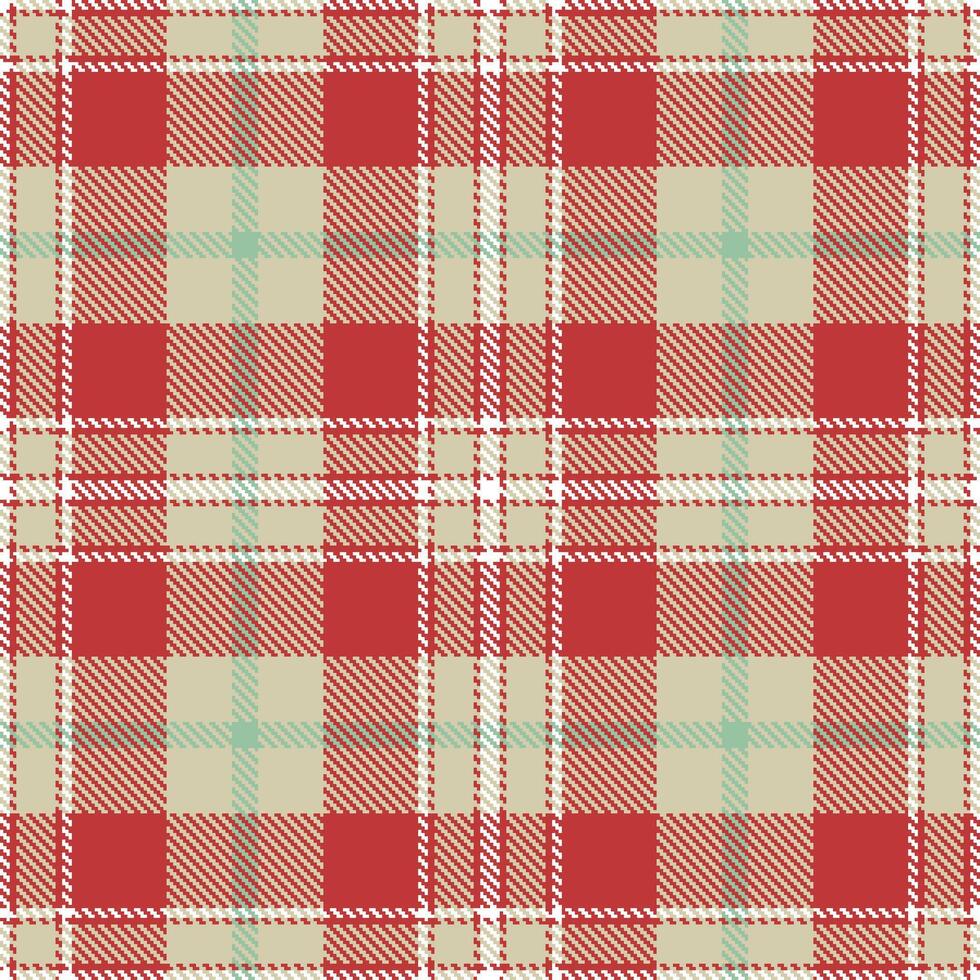 Modern Muted Reddish Seamless Tartan Textile Design vector