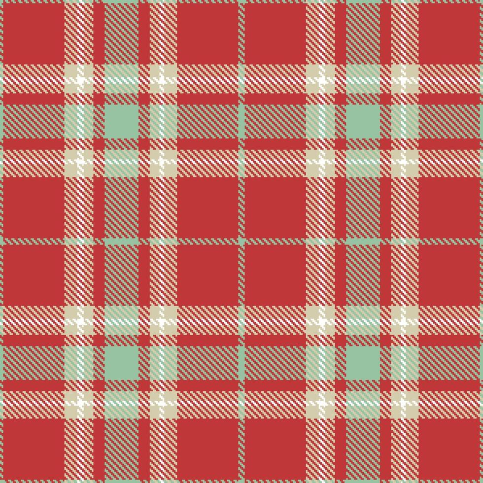 Modern Light Reddish Seamless Tartan Textile Design vector