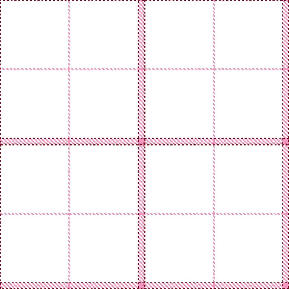 Light Wine Red and Dusty White Seamless Tartan Textile Design vector