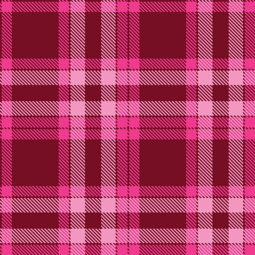 Modern Seamless Tartan in Metallic Wine Red tones Textile Design vector