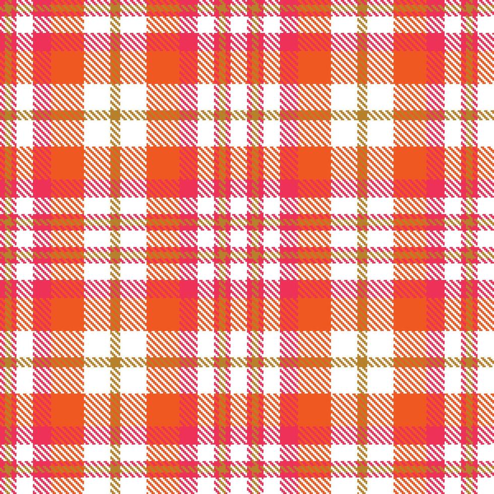 Modern Rich Reddish Pink Seamless Tartan Textile Design vector