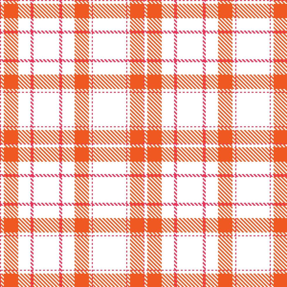 Warm White and Iridescent Reddish Pink Seamless Tartan Textile Design vector