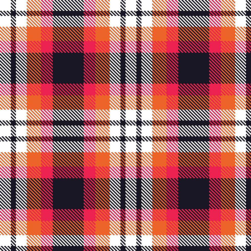 Deep White Seamless Tartan with Deep Dark accents Textile Design vector
